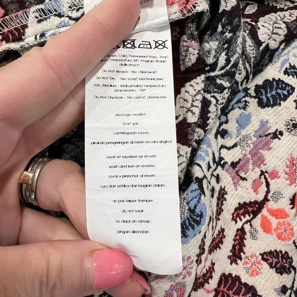 PROMOD jacquard mini skirt in blues and oranges - Picture 8 of 10